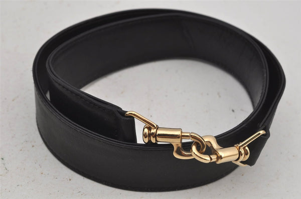 Authentic GUCCI Bamboo 2Way Shoulder Tote Bag Leather 0011577 Black 5792J