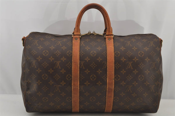 Authentic Louis Vuitton Monogram Keepall Bandouliere 45 M41418 Boston Bag 5793J