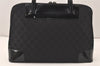 Authentic GUCCI Shoulder Hand Bag Purse GG Canvas Enamel 0021122 Black 5793K