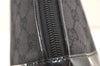 Authentic GUCCI Shoulder Hand Bag Purse GG Canvas Enamel 0021122 Black 5793K