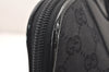 Authentic GUCCI Shoulder Hand Bag Purse GG Canvas Enamel 0021122 Black 5793K