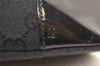 Authentic GUCCI Shoulder Hand Bag Purse GG Canvas Enamel 0021122 Black 5793K
