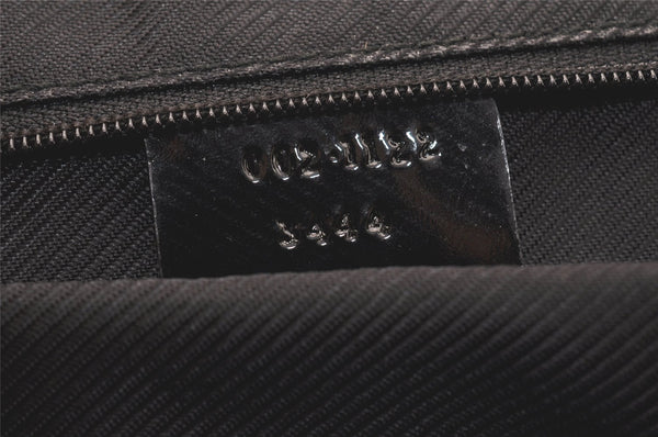 Authentic GUCCI Shoulder Hand Bag Purse GG Canvas Enamel 0021122 Black 5793K