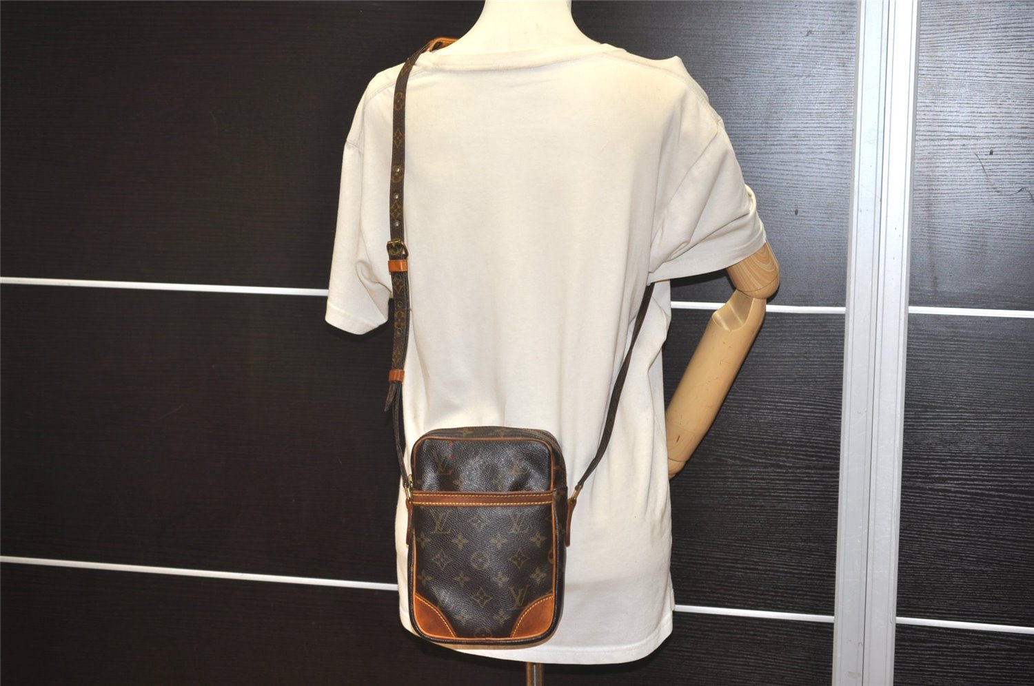 Authentic Louis Vuitton Monogram Danube Shoulder Cross Body Bag M45266 LV 5794J