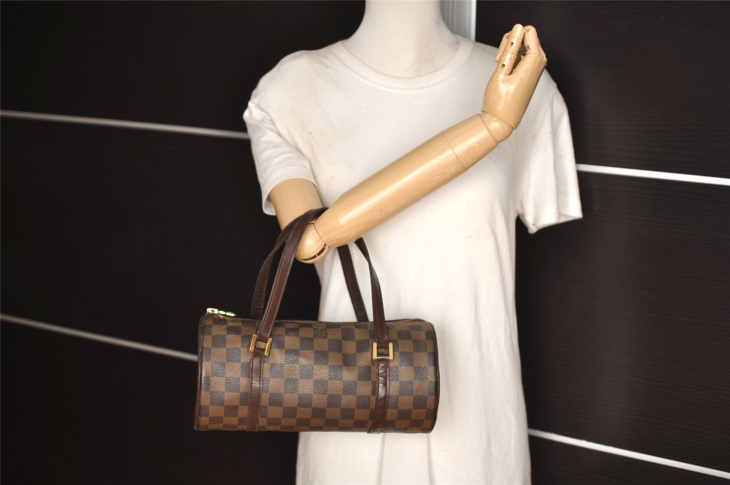 Authentic Louis Vuitton Damier Papillon 26 Hand Bag Purse N51304 LV 5796I