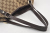 Authentic GUCCI Abbey Shoulder Tote Bag GG Canvas Leather 130736 Brown 5796K