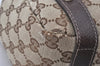 Authentic GUCCI Abbey Shoulder Tote Bag GG Canvas Leather 130736 Brown 5796K