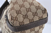 Authentic GUCCI Abbey Shoulder Tote Bag GG Canvas Leather 130736 Brown 5796K