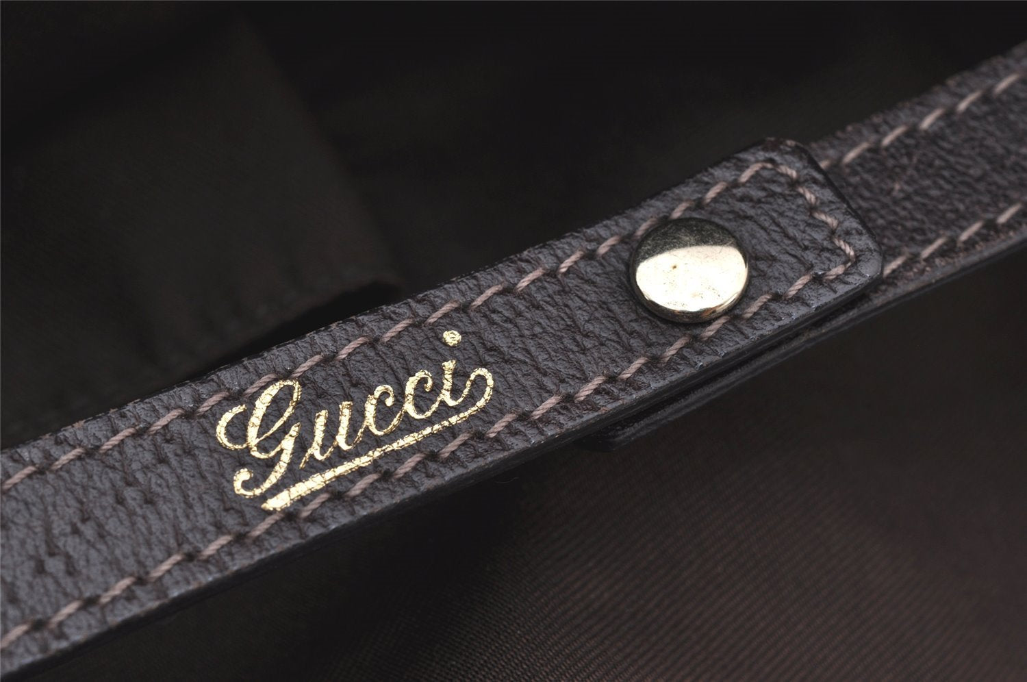 Authentic GUCCI Abbey Shoulder Tote Bag GG Canvas Leather 130736 Brown 5796K