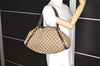 Authentic GUCCI Abbey Shoulder Tote Bag GG Canvas Leather 130736 Brown 5796K