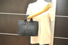 Authentic HERMES Vintage Fourre Tout PM Hand Tote Bag Purse Canvas Black 5798K