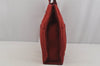 Authentic HERMES Vintage Fourre Tout MM Hand Tote Bag Canvas Red 5799J