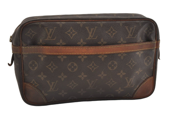 Authentic Louis Vuitton Monogram Compiegne 28 Clutch Hand Bag M51845 Junk 5800J