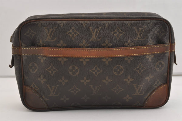 Authentic Louis Vuitton Monogram Compiegne 28 Clutch Hand Bag M51845 Junk 5800J