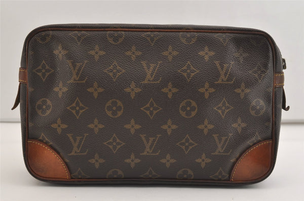 Authentic Louis Vuitton Monogram Compiegne 28 Clutch Hand Bag M51845 Junk 5800J