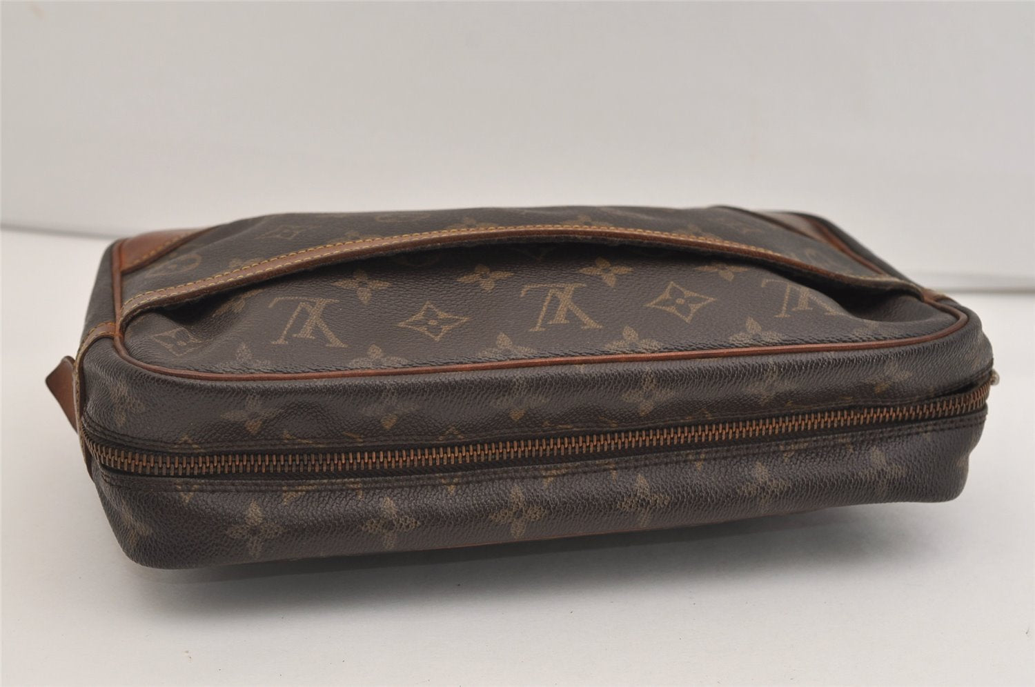 Authentic Louis Vuitton Monogram Compiegne 28 Clutch Hand Bag M51845 Junk 5800J