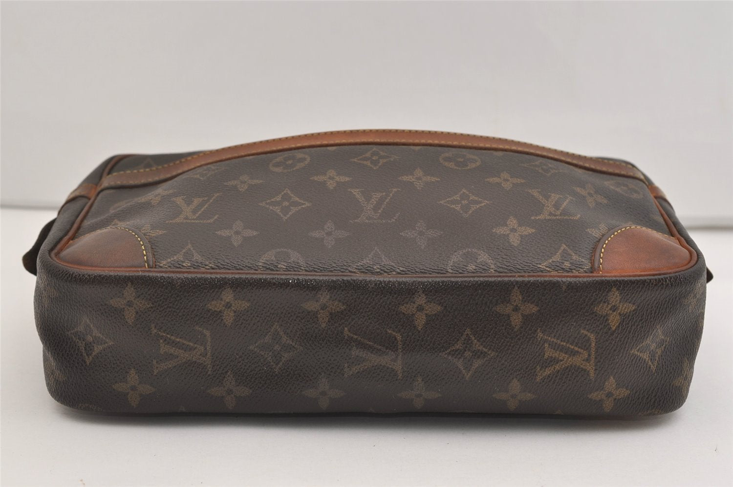 Authentic Louis Vuitton Monogram Compiegne 28 Clutch Hand Bag M51845 Junk 5800J