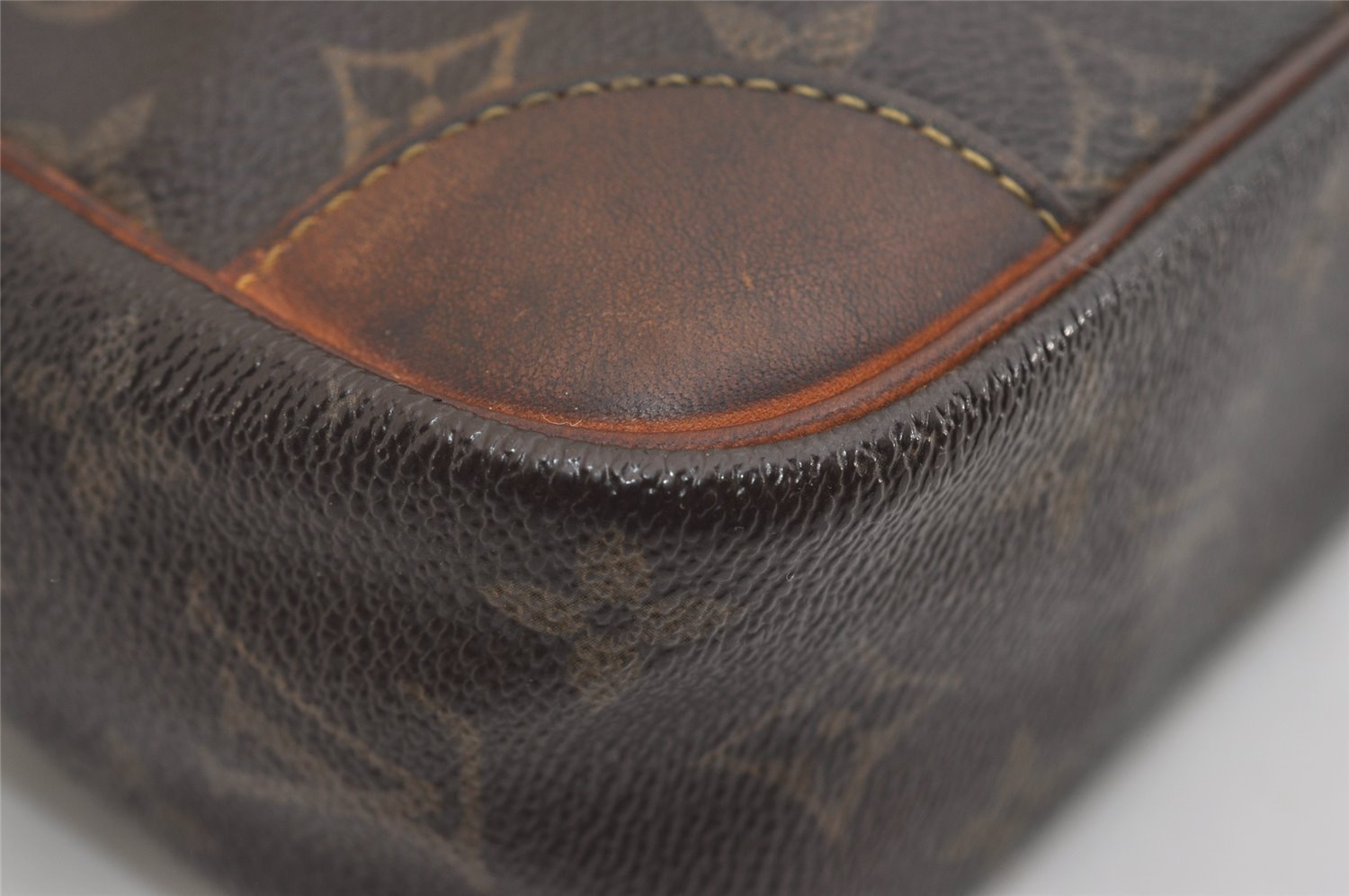 Authentic Louis Vuitton Monogram Compiegne 28 Clutch Hand Bag M51845 Junk 5800J