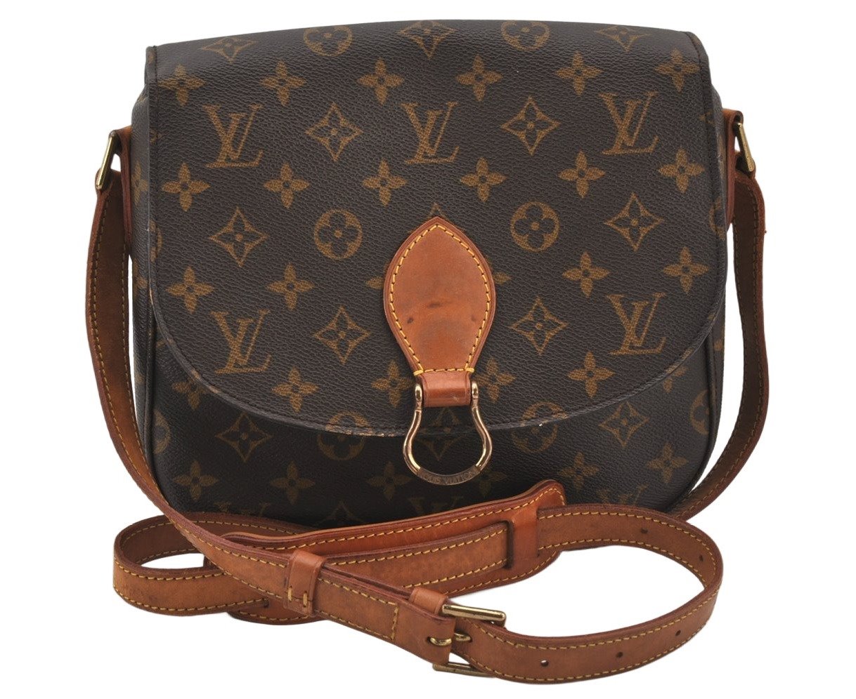 Authentic Louis Vuitton Monogram Saint Cloud GM M51242 Shoulder Cross Bag 5800K