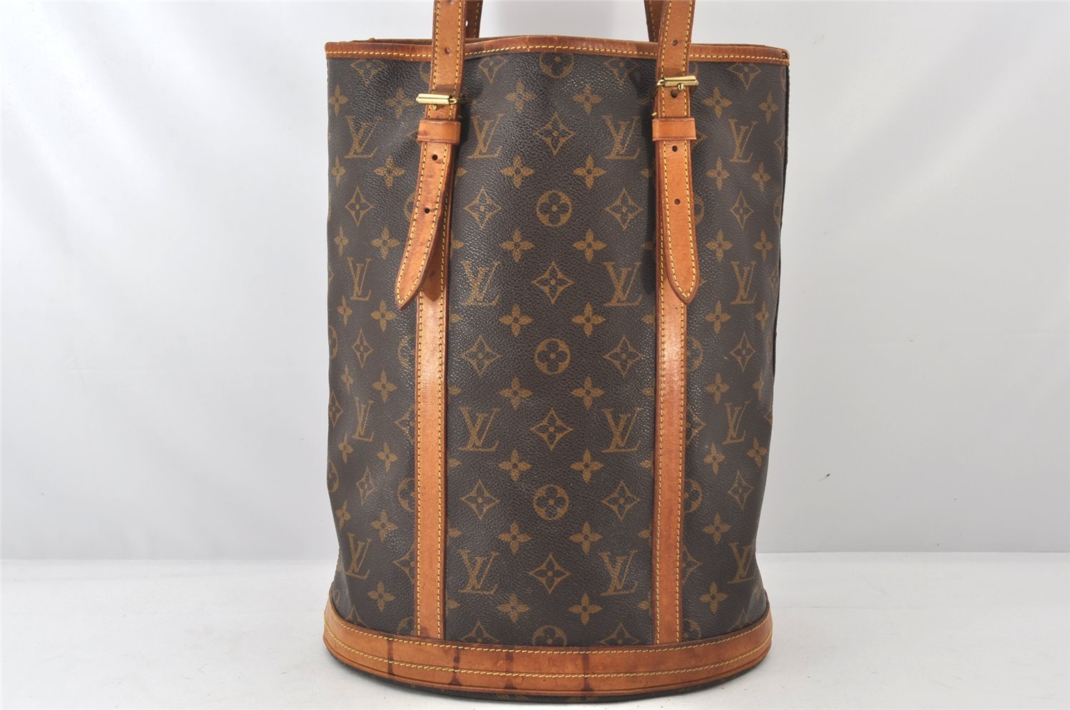 Authentic Louis Vuitton Monogram Bucket GM Shoulder Tote Bag M42236 Junk 5801K