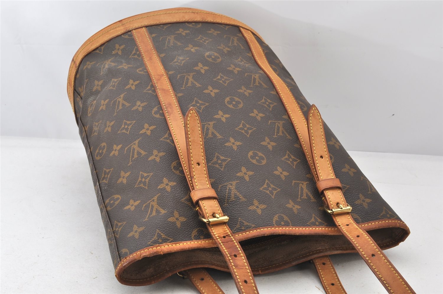 Authentic Louis Vuitton Monogram Bucket GM Shoulder Tote Bag M42236 Junk 5801K