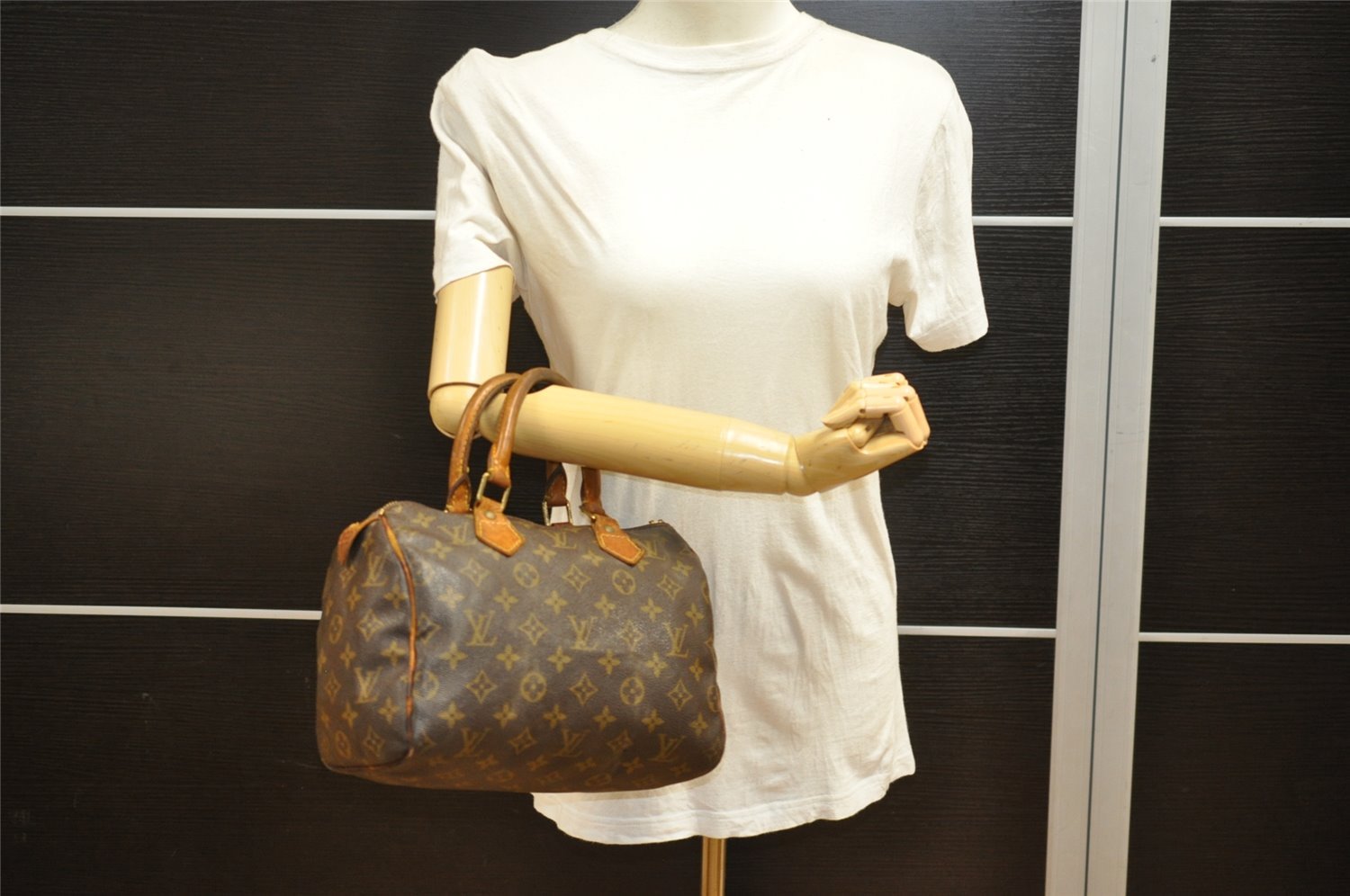 Authentic Louis Vuitton Monogram Speedy 25 Boston Hand Bag M41528 Junk 5803I