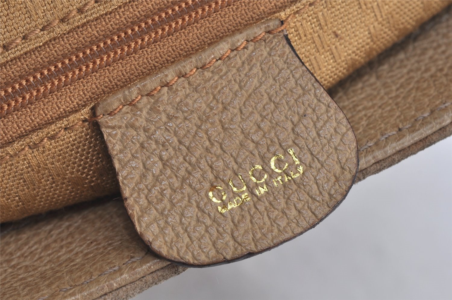 Authentic GUCCI Bamboo 2Way Shoulder Hand Bag Purse Suede Leather Beige 5803K