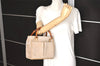 Authentic GUCCI Bamboo 2Way Shoulder Hand Bag Purse Suede Leather Beige 5803K