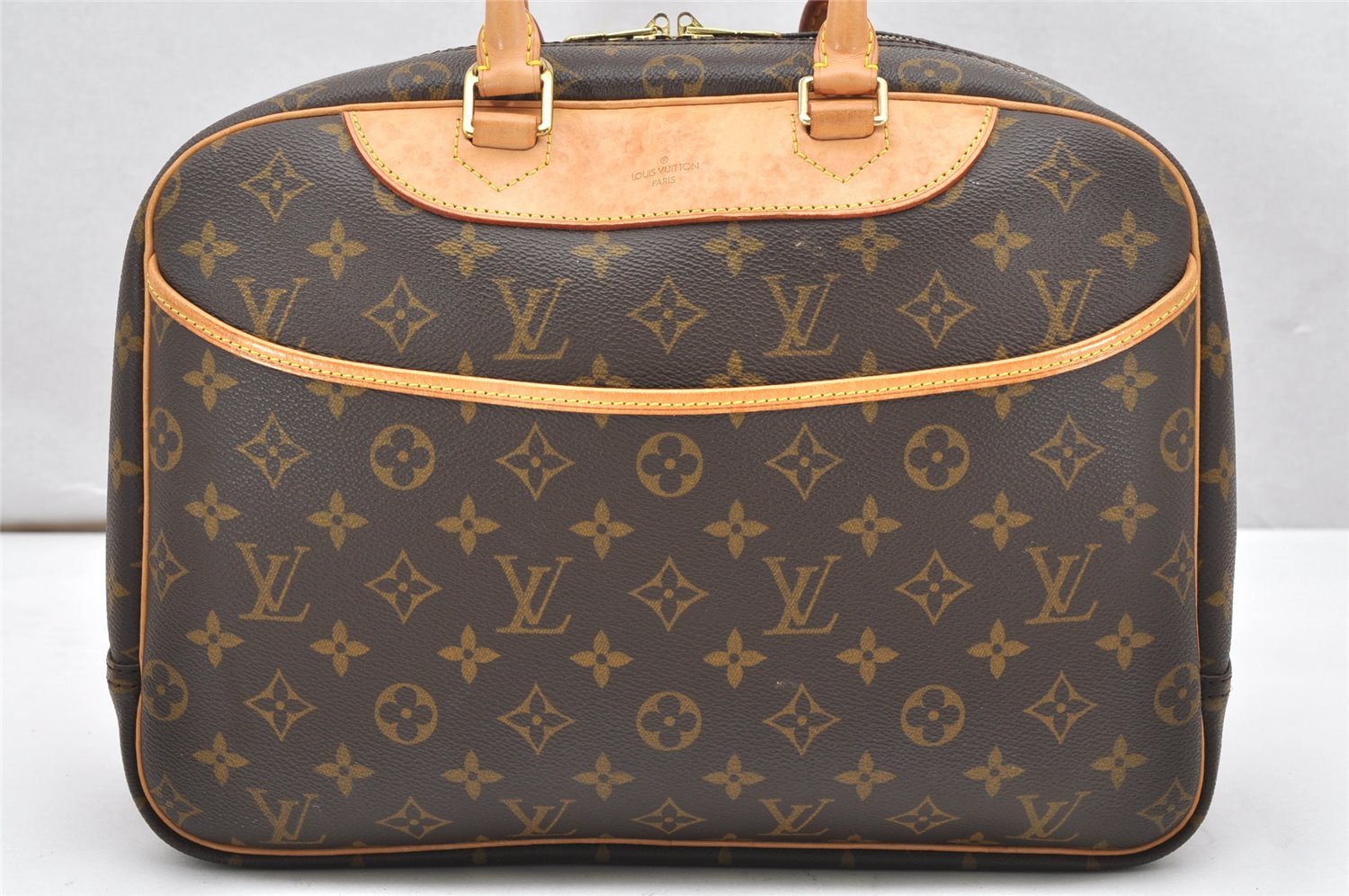 Authentic Louis Vuitton Monogram Deauville Hand Bag M47270 LV 5807K