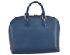 Authentic Louis Vuitton Epi Alma PM Hand Bag Blue M52145 LV 5808K