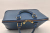 Authentic Louis Vuitton Epi Alma PM Hand Bag Blue M52145 LV 5808K