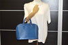 Authentic Louis Vuitton Epi Alma PM Hand Bag Blue M52145 LV 5808K