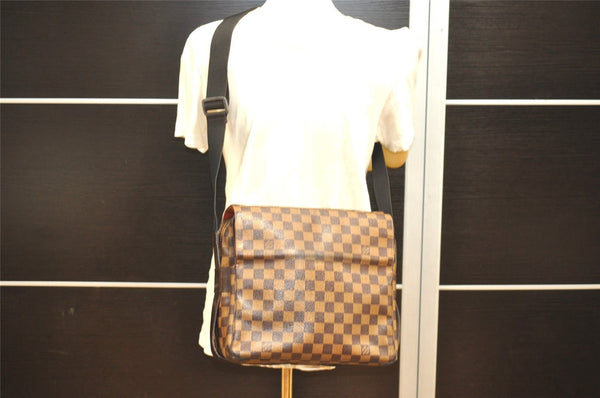 Authentic Louis Vuitton Damier Naviglio Shoulder Cross Body Bag N45255 LV 5812I