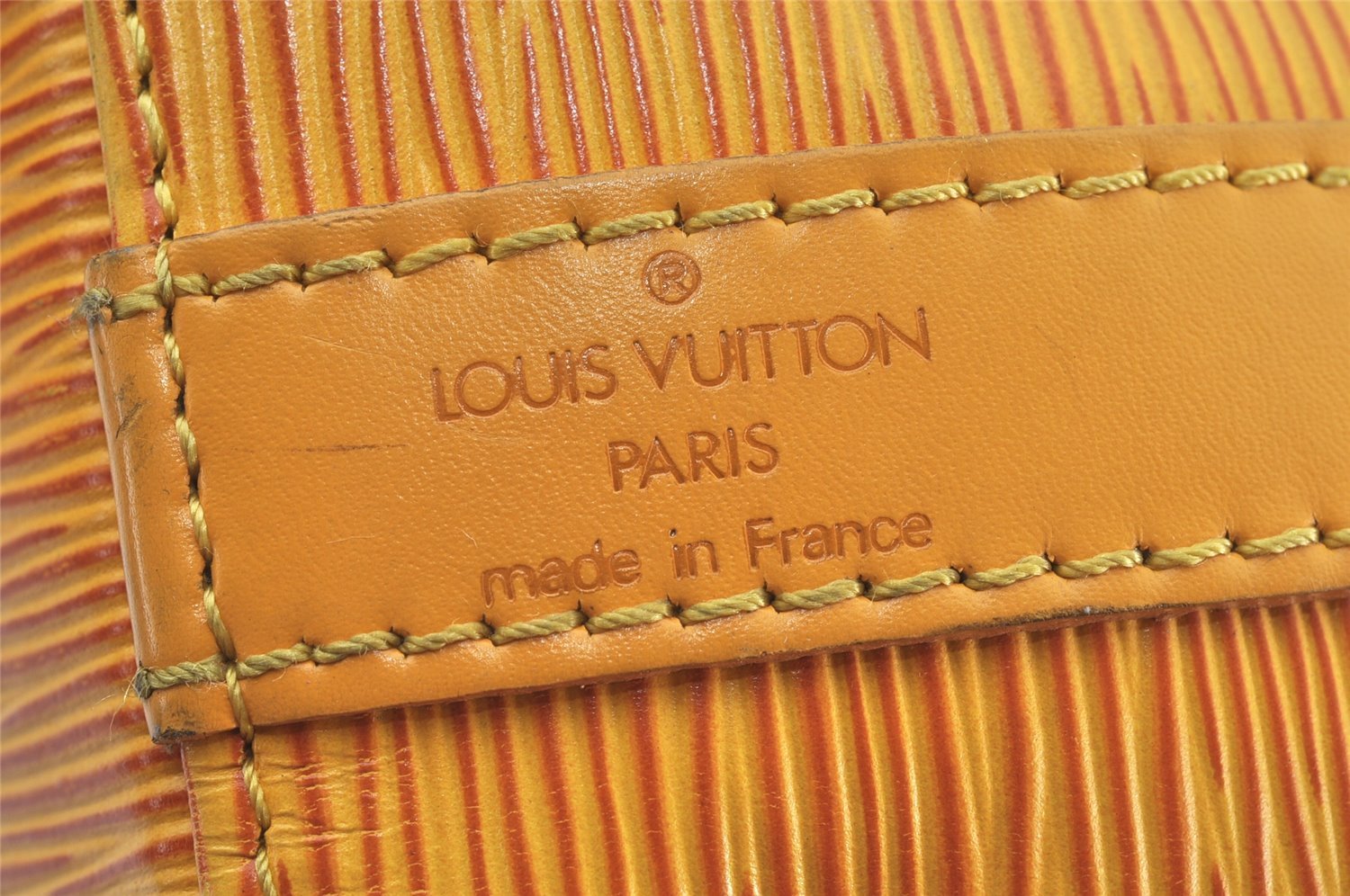 Authentic Louis Vuitton Epi Petit Noe Drawstring Bag Yellow M44109 LV 5814K