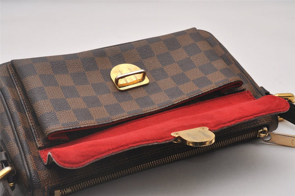 Authentic Louis Vuitton Damier Ravello GM Shoulder Cross Bag N60006 LV 5815I