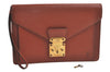 Auth Louis Vuitton Epi Pochette Sellier Dragonne Clutch Bag M52613 Brown 5815K