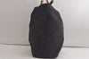 Authentic GUCCI Vintage Bamboo Shoulder Tote Bag Nylon Leather Black 5817K