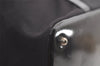 Authentic GUCCI Vintage Bamboo Shoulder Tote Bag Nylon Leather Black 5817K