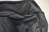 Authentic GUCCI Vintage Bamboo Shoulder Tote Bag Nylon Leather Black 5817K