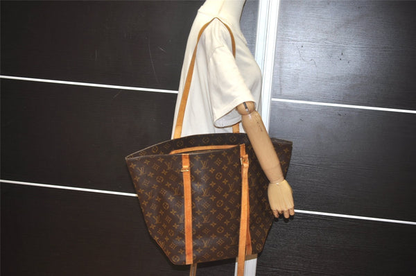 Authentic Louis Vuitton Monogram Sac Shopping PM Tote Bag M51108 Junk 5818I