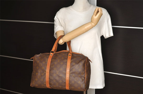 Authentic Louis Vuitton Monogram Sac Souple 35 Boston Bag Old Model Junk 5820I