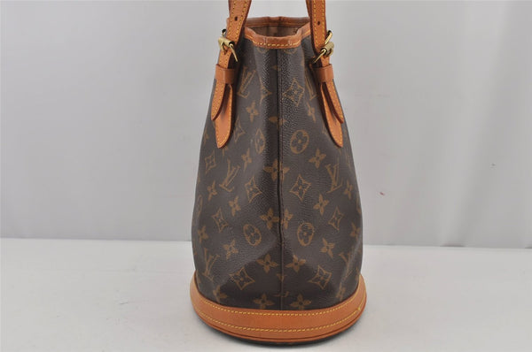 Authentic Louis Vuitton Monogram Bucket PM Shoulder Tote Bag M42238 Junk 5820J