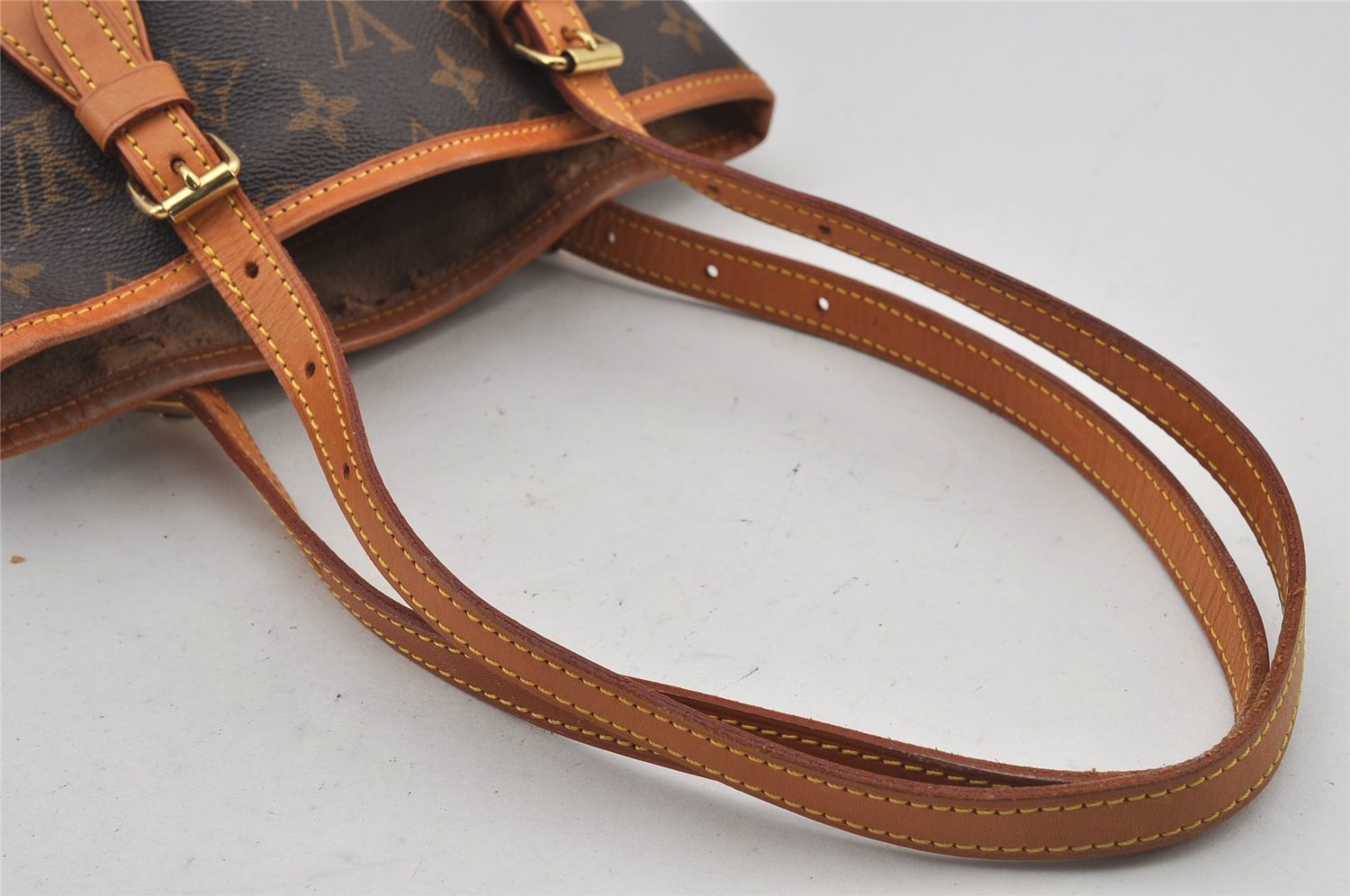 Authentic Louis Vuitton Monogram Bucket PM Shoulder Tote Bag M42238 Junk 5820J