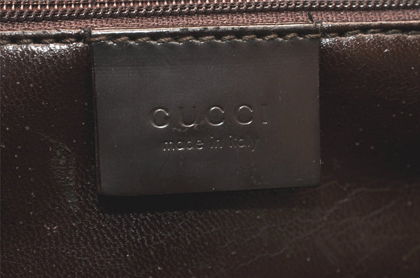 Authentic GUCCI Vintage Shoulder Hand Bag Purse Leather 0013033 Brown 5820K