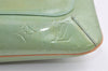 Auth Louis Vuitton Vernis Thompson Street Shoulder Bag Green M91009 LV 5821K