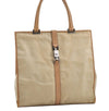 Authentic GUCCI Jackie Shoulder Tote Bag Nylon Leather 0021064 Beige 5822J