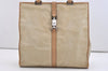 Authentic GUCCI Jackie Shoulder Tote Bag Nylon Leather 0021064 Beige 5822J