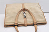 Authentic GUCCI Jackie Shoulder Tote Bag Nylon Leather 0021064 Beige 5822J