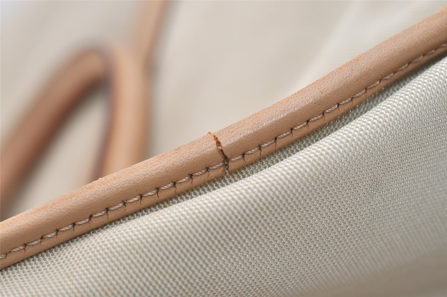 Authentic GUCCI Jackie Shoulder Tote Bag Nylon Leather 0021064 Beige 5822J