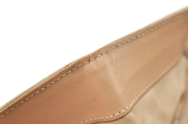 Authentic GUCCI Jackie Shoulder Tote Bag Nylon Leather 0021064 Beige 5822J